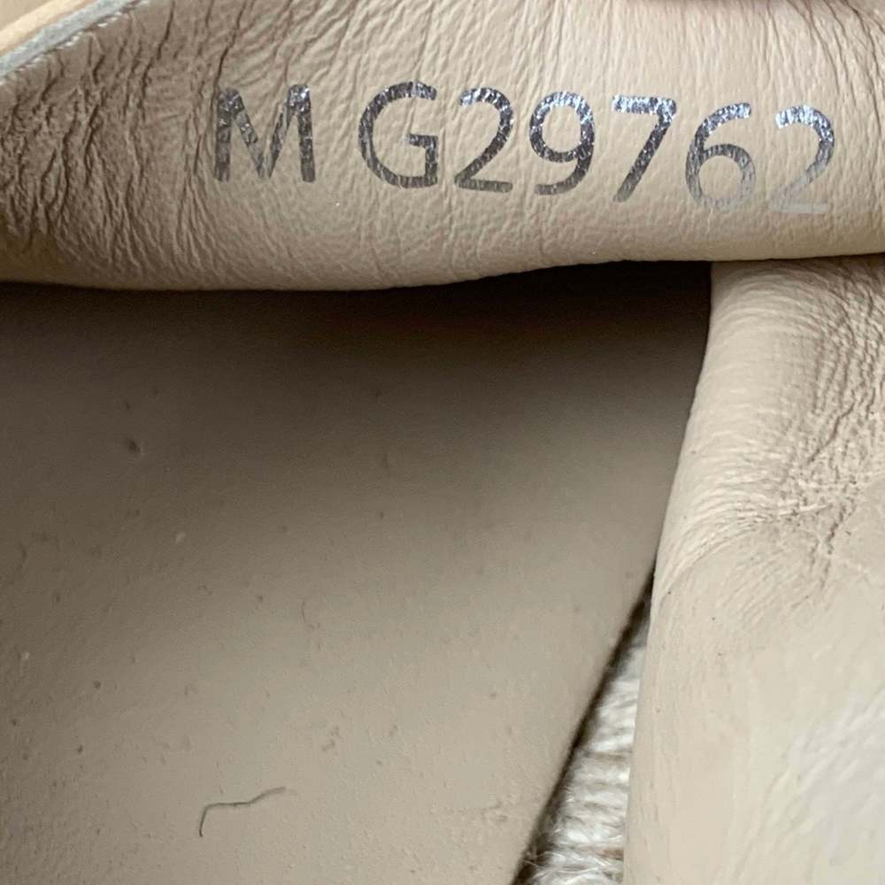 CHANEL Beige Black Leather Lamb Skin Espadrille Flats - Picture 8 of 9